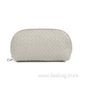 Wholesale Custom Fashion Woven PU Material Cosmetic Bag Storage Pouch Waterproof Travel Toiletry Bags For Girls Lady